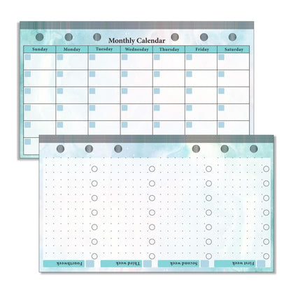 A6 6 Hole Budget Book Loose-leaf Replacement Core คู่มือแทรก, Spec:, Kit 1, 3 In 1, Monthly Plan 56 Sheets, Budget Page 56 Sheets, Weekly Plan 108 Sheets