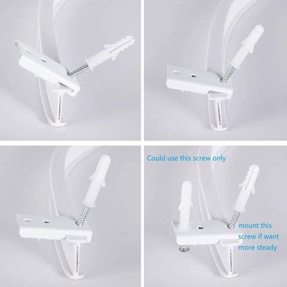 รุ่นรางเหล็กดัดรางม่านแบบยืดหยุ่นชุดขนาด:, 3m White