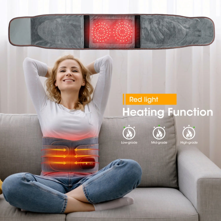 USB ชาร์จความร้อนด้วยแสงสีแดงนวดเอวเข็มขัดอุ่นเอวเข็มขัด, Lumbar Belt