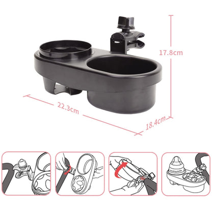 ที่วางแก้วน้ำคู่รถเข็นเด็ก รถเข็นขวดนม ชั้นวางกล่องขนม, J4100