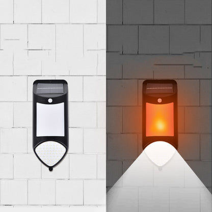 X-A18 59 LED พลังงานแสงอาทิตย์ไฟ LED เปลวไฟเซ็นเซอร์มนุษย์ไฟสวน