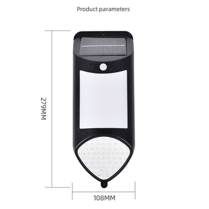 X-A18 59 LED พลังงานแสงอาทิตย์ไฟ LED เปลวไฟเซ็นเซอร์มนุษย์ไฟสวน