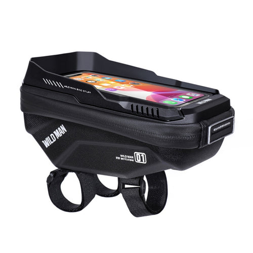WILD MAN XT1 1L จักรยาน EVA Hard Shell Phone Touch Screen กระเป๋าใส่แฮนด์, XT1(Twill), XT1(Solar)