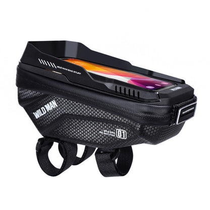 WILD MAN XT1 1L จักรยาน EVA Hard Shell Phone Touch Screen กระเป๋าใส่แฮนด์, XT1(Twill), XT1(Solar)