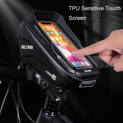 WILD MAN XT1 1L จักรยาน EVA Hard Shell Phone Touch Screen กระเป๋าใส่แฮนด์, XT1(Twill), XT1(Solar)