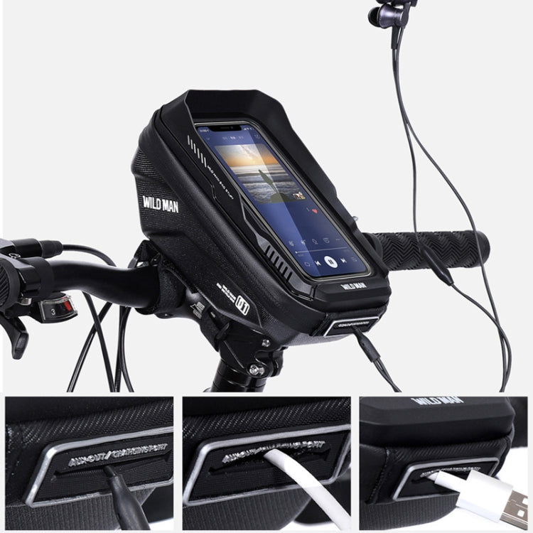 WILD MAN XT1 1L จักรยาน EVA Hard Shell Phone Touch Screen กระเป๋าใส่แฮนด์, XT1(Twill), XT1(Solar)
