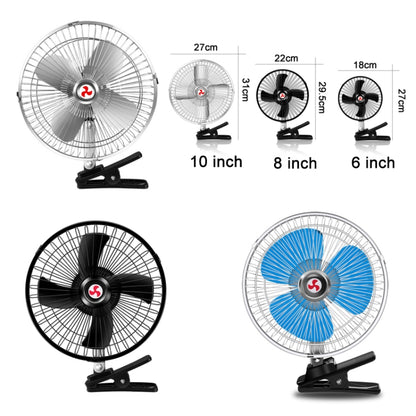 รถที่มีประสิทธิภาพ Fixing Clip Cooling พัดลมไฟฟ้าพลังงานลมสูง, ข้อมูลจำเพาะ:, 10 inch Metal 12V, 10 inch Metal 24V, 8 inch Black 12V, 8 inch Black 24V, 8 inch Metal 12V, 8 inch Metal 24V, 10 inch Black 12V, 10 inch Black 24V, 6 inch Black 12V