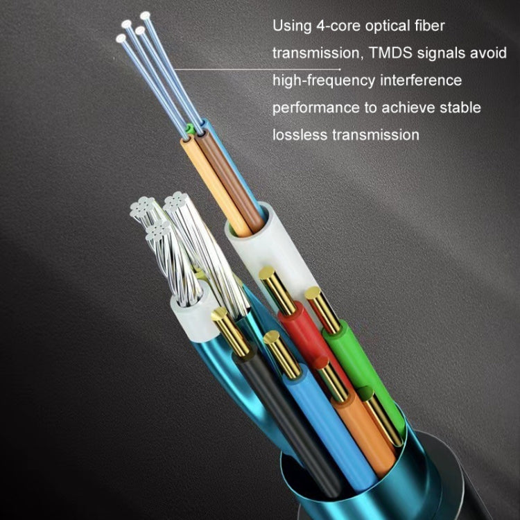 HDMI 2.1 8K 60HZ HD Active Optical Cable สายการแปลงหน้าจอคอมพิวเตอร์, ความยาวสายเคเบิล:, 60HZ 1.8m, 60HZ 3m, 60HZ 5m, 60HZ 8m, 60HZ 10m, 60HZ 15m, 60HZ 20m, 60HZ 25m, 60HZ 30m, 60HZ 35m, 60HZ 40m, 60HZ 50m, 60HZ 60m, 60HZ 70m, 60HZ 80m, 60HZ 90m       ...