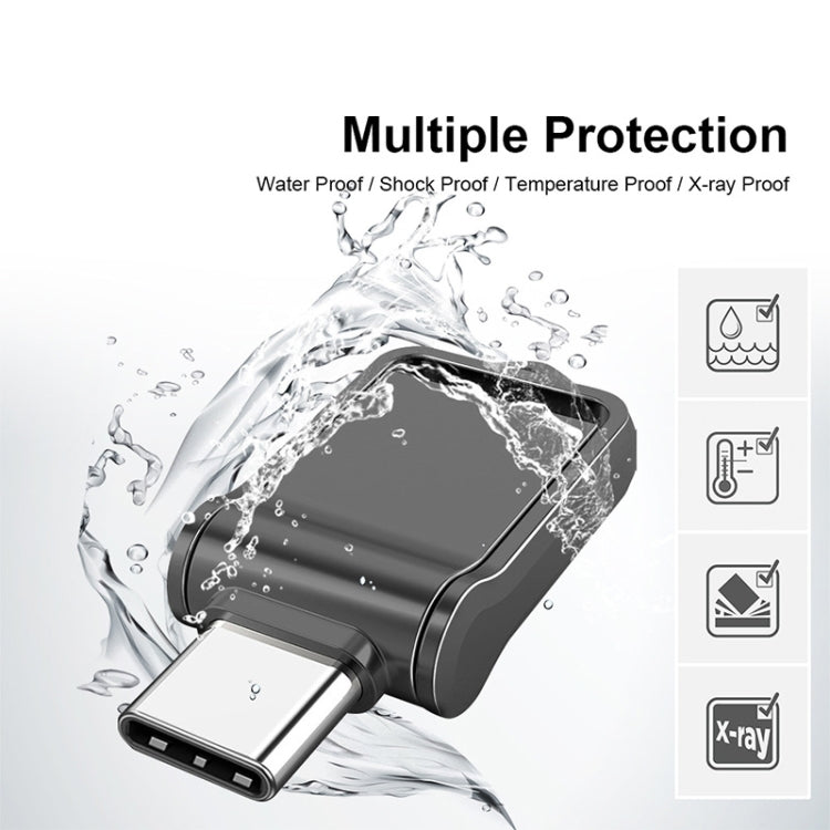 USB 2.0 + Type-C/USB-C ความเร็วสูง ??มินิคอมพิวเตอร์และโทรศัพท์ดิสก์ U โรตารี่อเนกประสงค์, 32GB, 64GB, 128GB