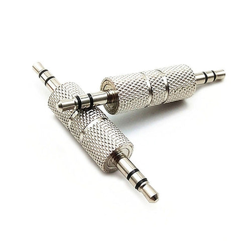 20 PCS Metal 3.5mm Audio Male to Male ตรงผ่านอะแดปเตอร์
