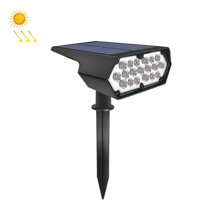 19LED พลังงานแสงอาทิตย์ Plug-in สปอตไลท์สนามหญ้า Garden Villa โคมไฟติดผนัง