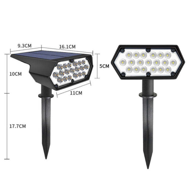 19LED พลังงานแสงอาทิตย์ Plug-in สปอตไลท์สนามหญ้า Garden Villa โคมไฟติดผนัง