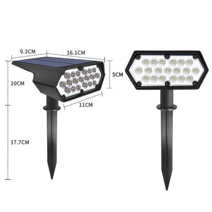 19LED พลังงานแสงอาทิตย์ Plug-in สปอตไลท์สนามหญ้า Garden Villa โคมไฟติดผนัง