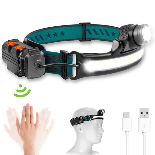 XPG + COB Sensor ไฟหน้าไฟฉาย 6 โหมดแสง ไฟหน้าแบบชาร์จไฟได้, W678-2 Zoom, 678-1 Fixed Focus