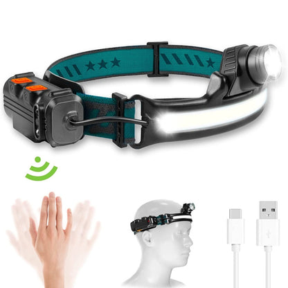 XPG + COB Sensor ไฟหน้าไฟฉาย 6 โหมดแสง ไฟหน้าแบบชาร์จไฟได้, W678-2 Zoom, 678-1 Fixed Focus