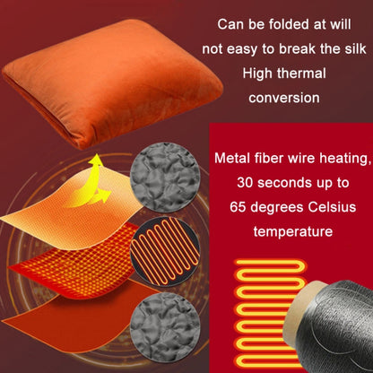 หมอนผ้าห่มอุ่นไฟฟ้าแบบมัลติฟังก์ชั่นแบบพกพา USB Smart Heating, Free Size
