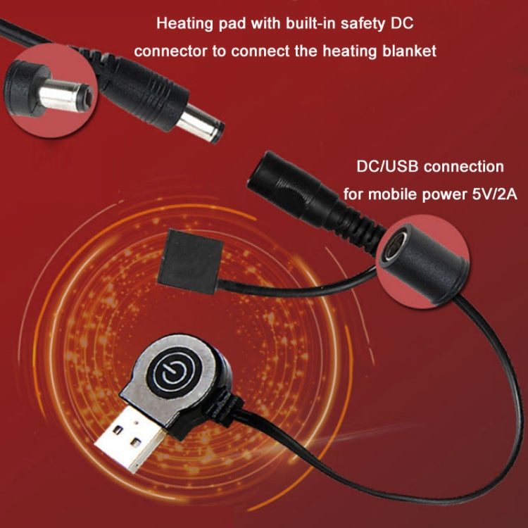 หมอนผ้าห่มอุ่นไฟฟ้าแบบมัลติฟังก์ชั่นแบบพกพา USB Smart Heating, Free Size