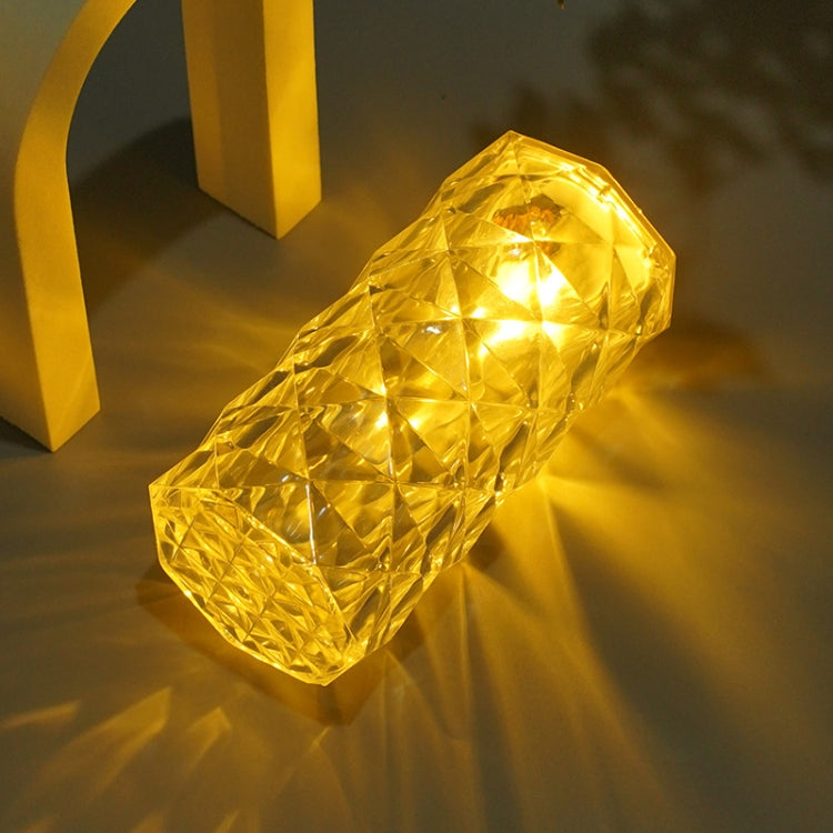 2 PCS SF-001A 1.5V Rose Ambient Light โคมไฟตั้งโต๊ะคริสตัล LED ข้างเตียง, 2 PCS  Yellow Light Without Humidifier, 2 PCS  White Light Without Humidifier