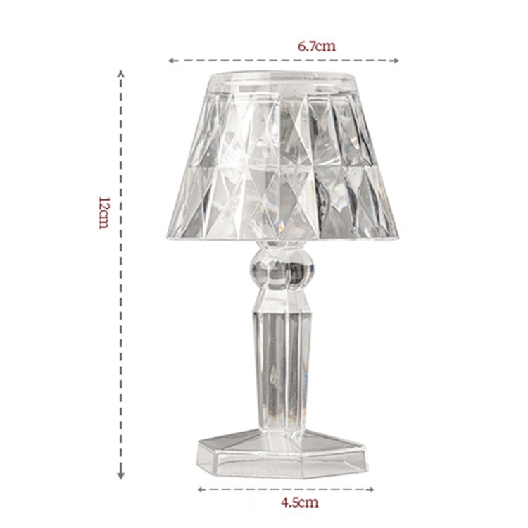 2 PCS 1.5V Diamond Ambience โคมไฟตั้งโต๊ะ LED Crystal Night Light, Spec:, Warm Light, Lampshade