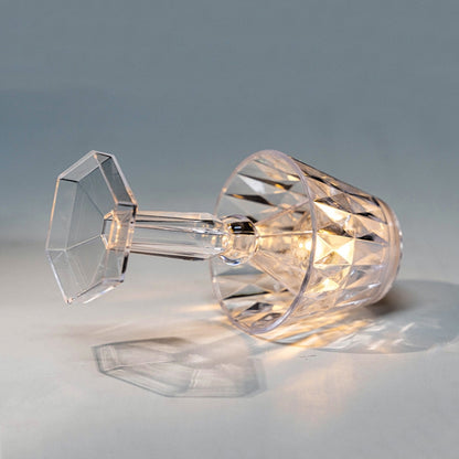 2 PCS 1.5V Diamond Ambience โคมไฟตั้งโต๊ะ LED Crystal Night Light, Spec:, Warm Light, Lampshade