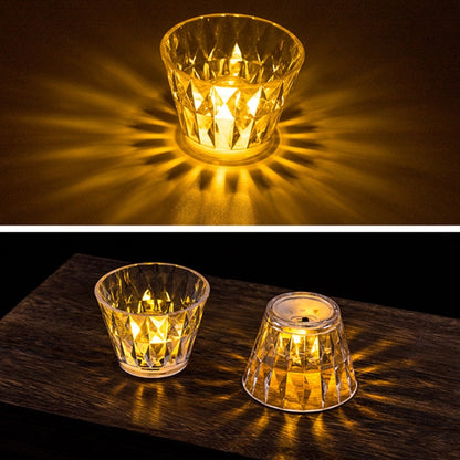 2 PCS 1.5V Diamond Ambience โคมไฟตั้งโต๊ะ LED Crystal Night Light, Spec:, Warm Light, Lampshade