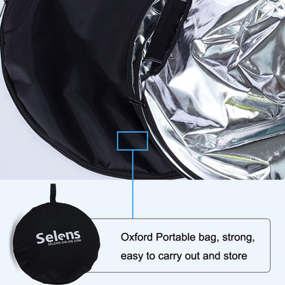 Selens 5 In 1 (ทอง / เงิน / ขาว / ดำ / ซอฟต์ไลท์) กระดานสะท้อนแสงพับได้ ขนาด :, 60cm Round, 80cm Round, 110cm Round, 60x90cm, 80x120cm, 120x180cm, 150x200cm, 80cm Triangle, 110cm Triangle