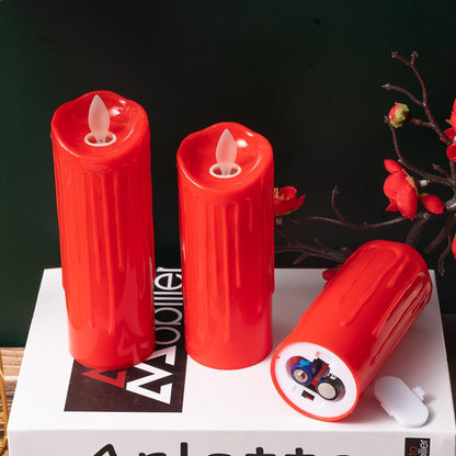 2 ชิ้นแสงเทียนอิเล็กทรอนิกส์แกว่งไส้ตะเกียงจำลองโคมไฟเทียน, 5x11cm, 5x13cm, 5x15cm