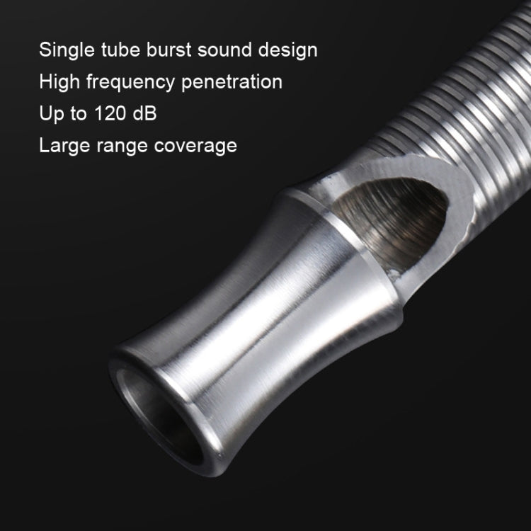 KS011 เหล็กกล้าไร้สนิม Single Tube Outdoor Survivor Training นกหวีดความถี่สูง, KS011 Stainless Steel