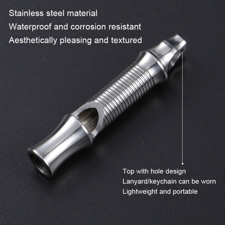 KS011 เหล็กกล้าไร้สนิม Single Tube Outdoor Survivor Training นกหวีดความถี่สูง, KS011 Stainless Steel