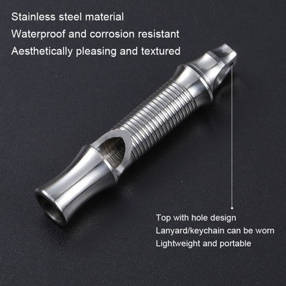 KS011 เหล็กกล้าไร้สนิม Single Tube Outdoor Survivor Training นกหวีดความถี่สูง, KS011 Stainless Steel