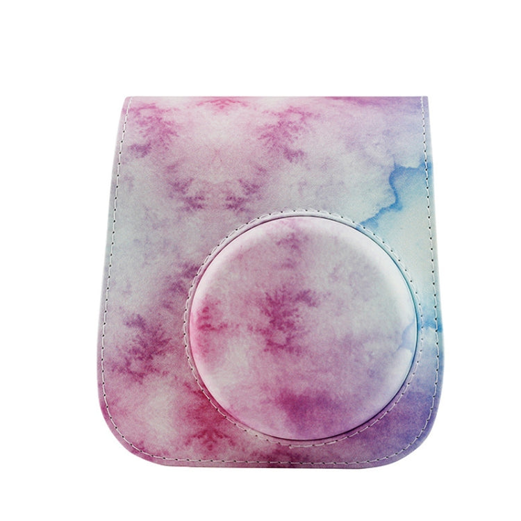 สำหรับ Instax Mini11/9/8 PU Cortex Retro กระเป๋ากล้องฝาครอบป้องกัน, Blue Pink Color, Fantastic Cloud