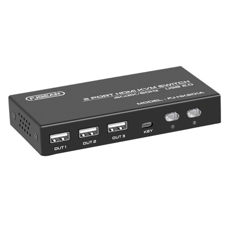 FJGEAR FJ-HK201A 60Hz เสียงและวิดีโอ HD HDMI เป็น KVM Switcher, FJ-HK201A