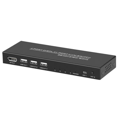 FJGEAR FJ-DK401 60HZ 4 พอร์ต DP + USB เป็น KVM Switcher พร้อมคอนโทรลเลอร์เดสก์ท็อป, FJ-DK401