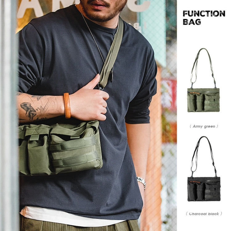 Maden TSS2201030 กระเป๋าสะพายไหล่ข้างเดียวแบบ Multi Pocket, TSS2201030 Carbon Black