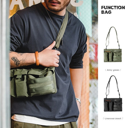 Maden TSS2201030 กระเป๋าสะพายไหล่ข้างเดียวแบบ Multi Pocket, TSS2201030 Carbon Black