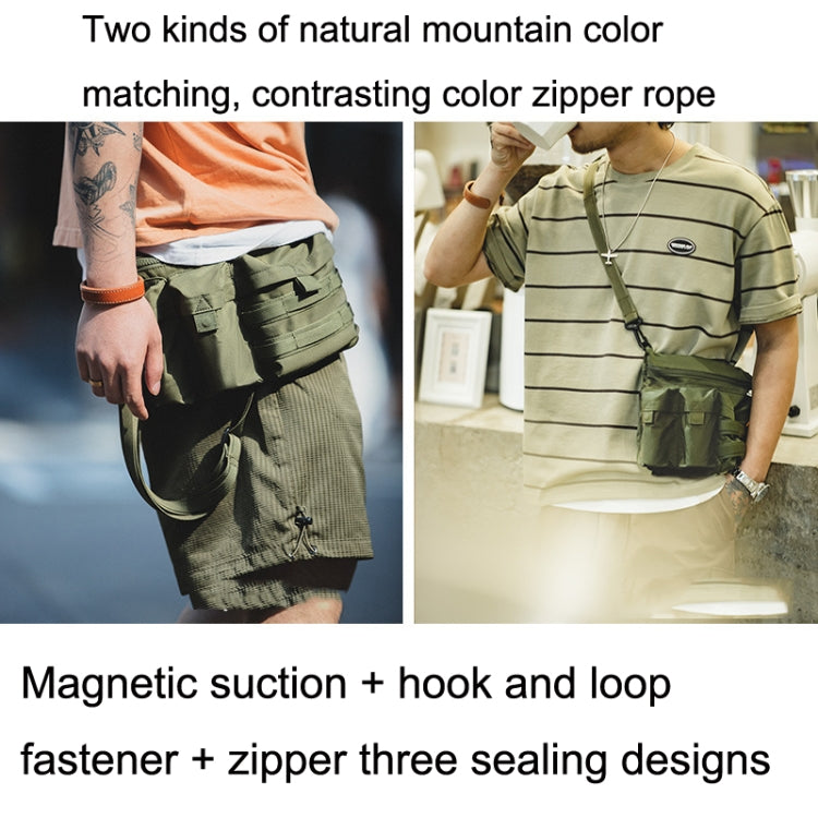 Maden TSS2201030 กระเป๋าสะพายไหล่ข้างเดียวแบบ Multi Pocket, TSS2201030 Carbon Black