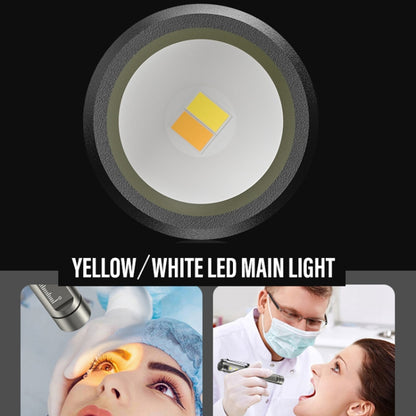 DT005 LED สีขาว + ไฟปากกาสีเหลืองไฟฉายแบบชาร์จไฟได้ไฟฉายปากกาพยาบาล, DT005