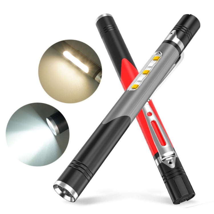B35 XPG+LED Mini Pen Light แหล่งกำเนิดแสงสามแหล่ง ไฟฉายที่สะดวก, B35 (Grey), B35 (Red)