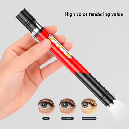 B35 XPG+LED Mini Pen Light แหล่งกำเนิดแสงสามแหล่ง ไฟฉายที่สะดวก, B35 (Grey), B35 (Red)