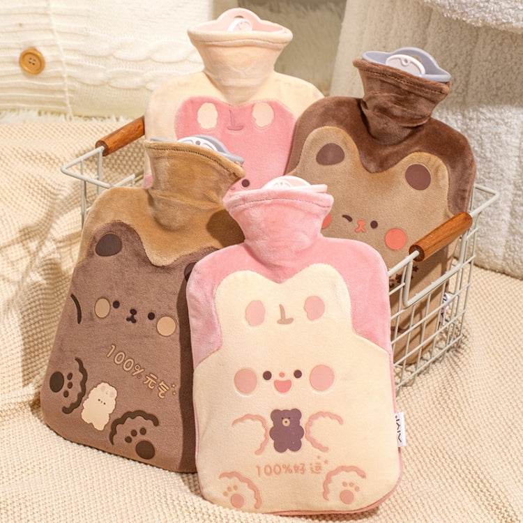 ZS103 กระเป๋าใส่น้ำร้อนลายการ์ตูน Plush ป้องกันการระเบิดขวดน้ำร้อนกันรั่ว Spec:, Pink Lucky Rabbit, Beige Lucky Rabbit, Brown Bear, Khaki Bear, Purple Duck, Pink Rabbit, Deep Blue Duck, Ink Green Duck, Intervened Pink, Intervened White, Intervened Coff...