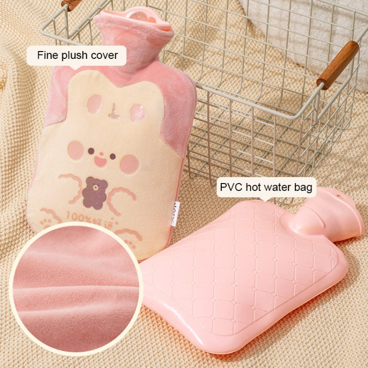 ZS103 กระเป๋าใส่น้ำร้อนลายการ์ตูน Plush ป้องกันการระเบิดขวดน้ำร้อนกันรั่ว Spec:, Pink Lucky Rabbit, Beige Lucky Rabbit, Brown Bear, Khaki Bear, Purple Duck, Pink Rabbit, Deep Blue Duck, Ink Green Duck, Intervened Pink, Intervened White, Intervened Coff...