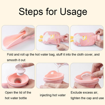 ZS103 กระเป๋าใส่น้ำร้อนลายการ์ตูน Plush ป้องกันการระเบิดขวดน้ำร้อนกันรั่ว Spec:, Pink Lucky Rabbit, Beige Lucky Rabbit, Brown Bear, Khaki Bear, Purple Duck, Pink Rabbit, Deep Blue Duck, Ink Green Duck, Intervened Pink, Intervened White, Intervened Coff...