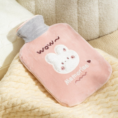 ZS103 กระเป๋าใส่น้ำร้อนลายการ์ตูน Plush ป้องกันการระเบิดขวดน้ำร้อนกันรั่ว Spec:, Pink Lucky Rabbit, Beige Lucky Rabbit, Brown Bear, Khaki Bear, Purple Duck, Pink Rabbit, Deep Blue Duck, Ink Green Duck, Intervened Pink, Intervened White, Intervened Coff...