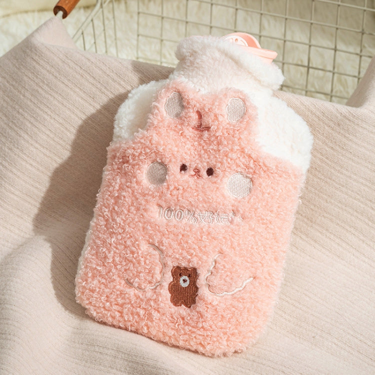 ZS103 กระเป๋าใส่น้ำร้อนลายการ์ตูน Plush ป้องกันการระเบิดขวดน้ำร้อนกันรั่ว Spec:, Pink Lucky Rabbit, Beige Lucky Rabbit, Brown Bear, Khaki Bear, Purple Duck, Pink Rabbit, Deep Blue Duck, Ink Green Duck, Intervened Pink, Intervened White, Intervened Coff...