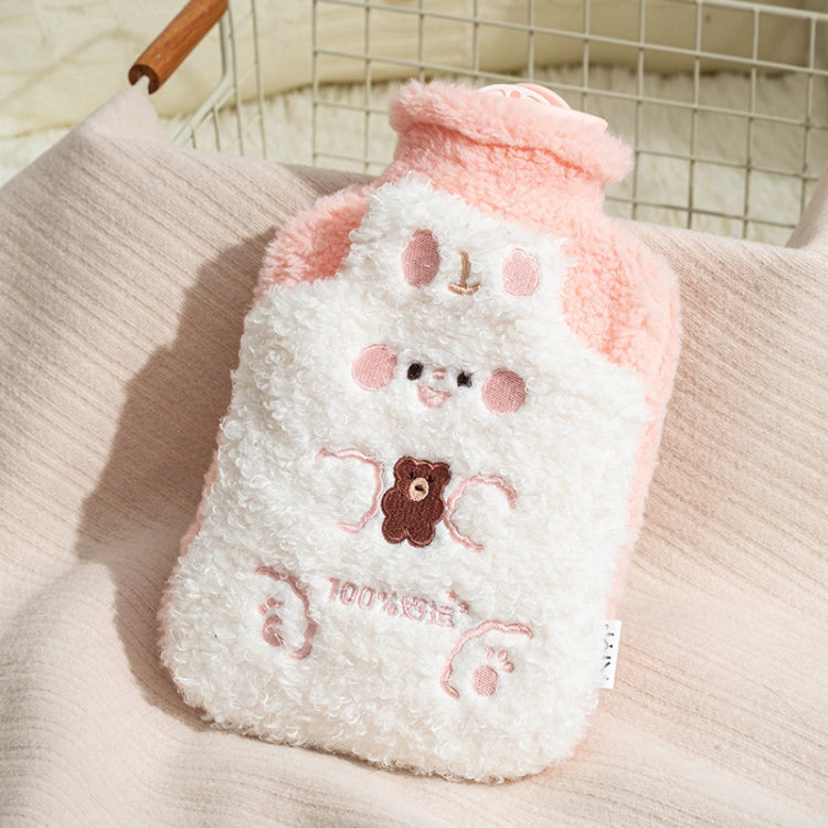 ZS103 กระเป๋าใส่น้ำร้อนลายการ์ตูน Plush ป้องกันการระเบิดขวดน้ำร้อนกันรั่ว Spec:, Pink Lucky Rabbit, Beige Lucky Rabbit, Brown Bear, Khaki Bear, Purple Duck, Pink Rabbit, Deep Blue Duck, Ink Green Duck, Intervened Pink, Intervened White, Intervened Coff...