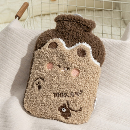 ZS103 กระเป๋าใส่น้ำร้อนลายการ์ตูน Plush ป้องกันการระเบิดขวดน้ำร้อนกันรั่ว Spec:, Pink Lucky Rabbit, Beige Lucky Rabbit, Brown Bear, Khaki Bear, Purple Duck, Pink Rabbit, Deep Blue Duck, Ink Green Duck, Intervened Pink, Intervened White, Intervened Coff...