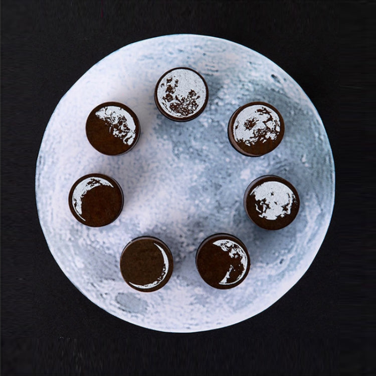 5 PCS Moon Phase Series Handbook ตกแต่งแสตมป์ไม้ DIY