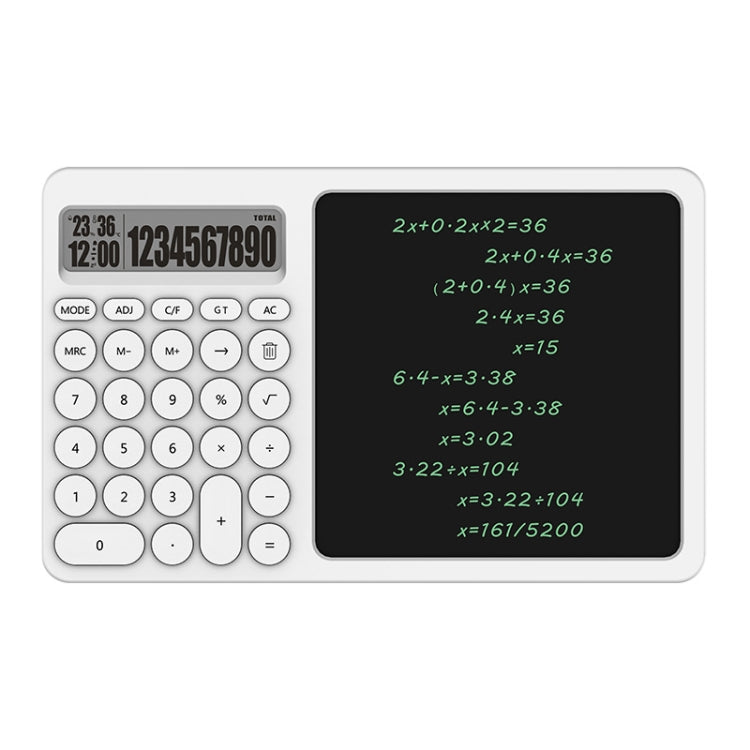 กระดานเขียนด้วยลายมือ LCD เครื่องคิดเลขสำนักงานพร้อมขาตั้ง, White
