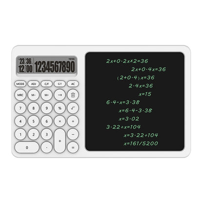 กระดานเขียนด้วยลายมือ LCD เครื่องคิดเลขสำนักงานพร้อมขาตั้ง, White