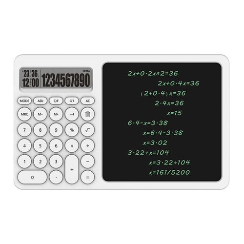 กระดานเขียนด้วยลายมือ LCD เครื่องคิดเลขสำนักงานพร้อมขาตั้ง, White